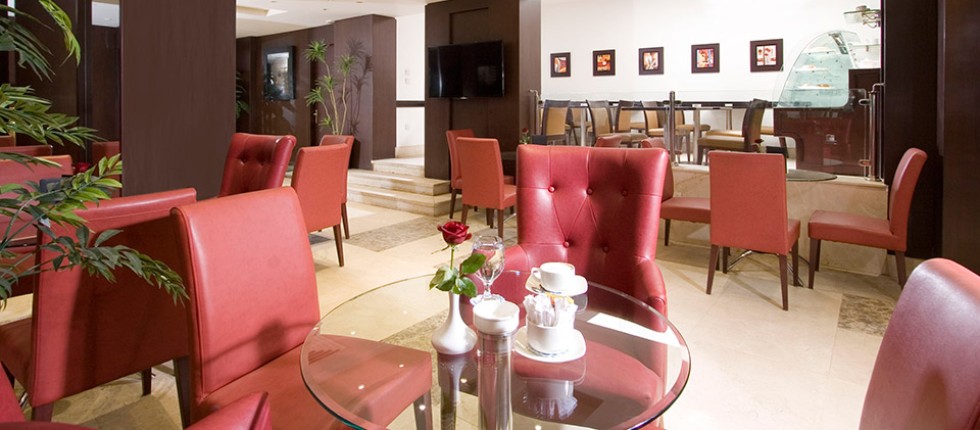 At Lobby area, Wide screen television, a selection of specialist Coffee & Tea.